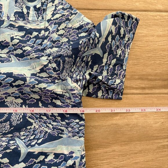 Vineyard Vines x Target Button Down Shirt Boys XL Blue Shark Fish Cruise Preppy - Picture 8 of 8